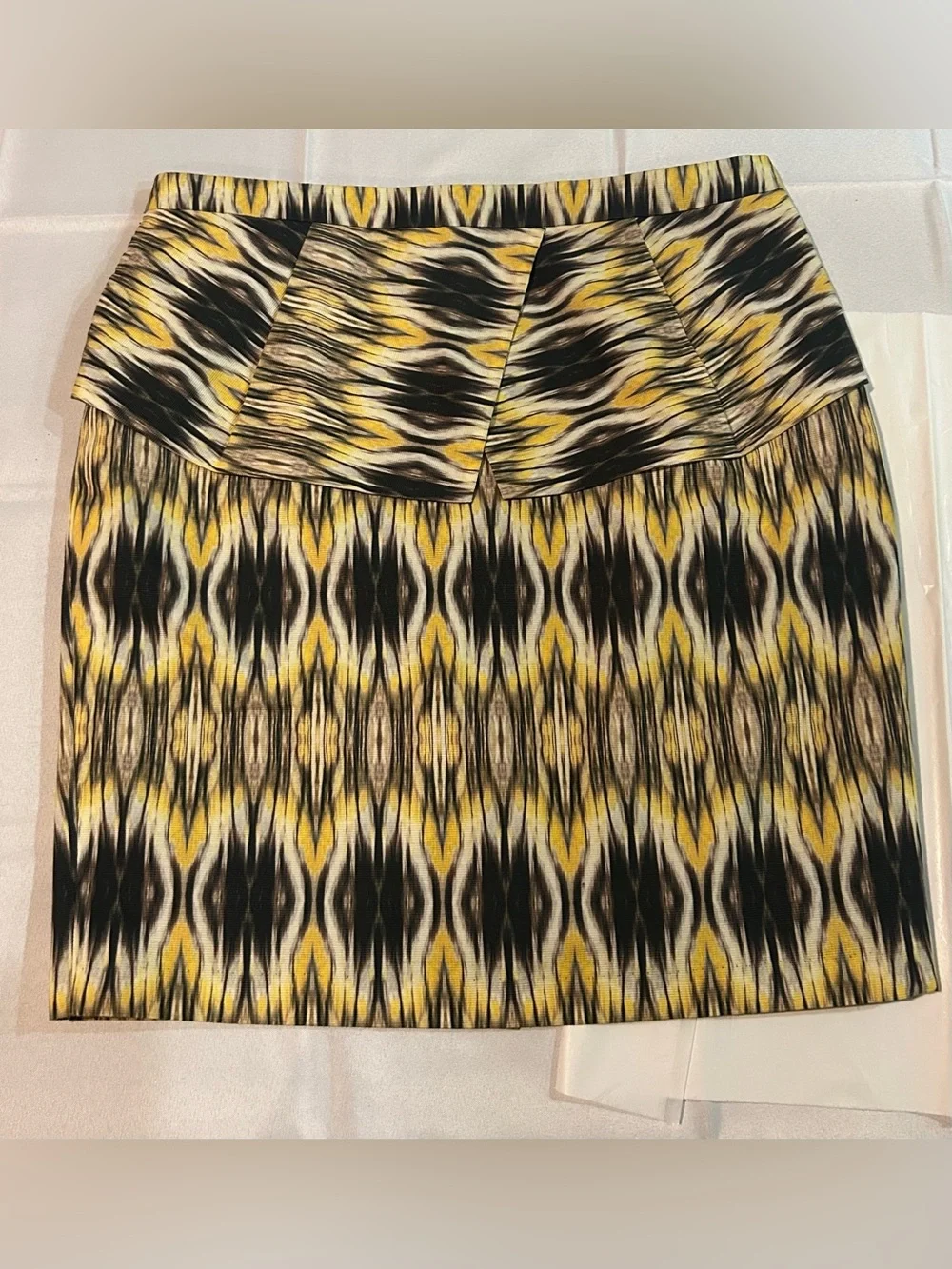 Veronika Maine  Cotton Skirt with Peplum Feature